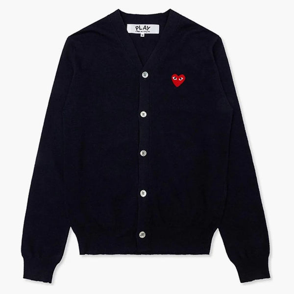 CommE of the Garcons Play Red Heart Cardigan Sweater Navy