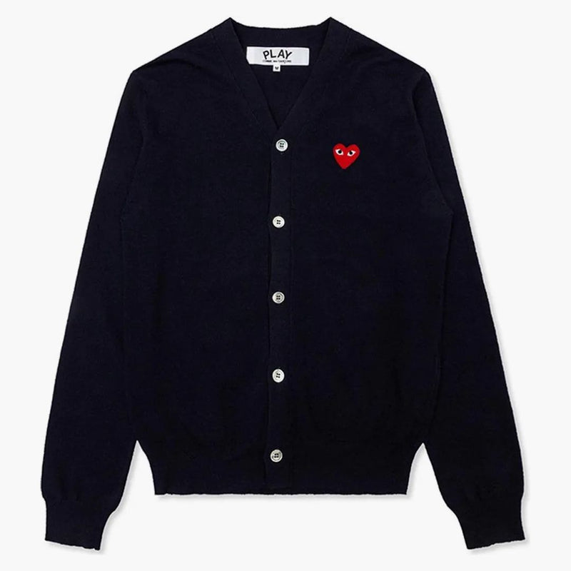 CommE of the Garcons Play Red Heart Cardigan Sweater Navy