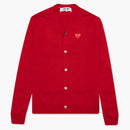 CommE of the Garcons Play Red Heart Knit Cardigan Sweater Red