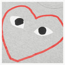 CommE of the Garcons Play Red Heart Sketch Camiseta Gris