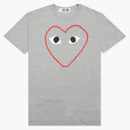 CommE of the Garcons Play Red Heart Sketch Camiseta Gris