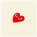 CommE of the Garcons Play Red Heart Zip Up Hoodie Ivory