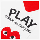 CommE of the Garcons juega una camiseta de manga estampada roja L/S White White