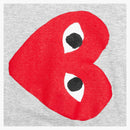 CommE of the Garcons Play Red Sideways Heart L/S Camiseta Gris