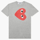 CommE of the Garcons Play Red Sideways Heart Camiseta Gris