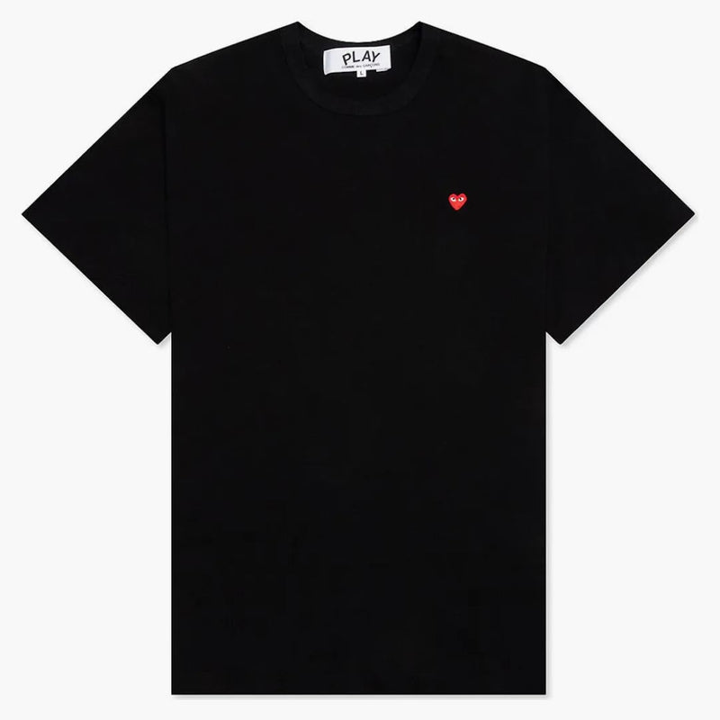Comme of the Garcons Play Small Red Heart T-Shirt Black