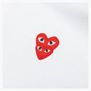 Comme Des Garcons Play Stacked Heart Polo White