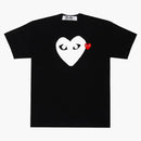 Comme of the Garcons Zagraj w Białym Heart Red Emblem T-Shirt Black