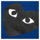 CommE of the Garcons Play Women's Big Black Heart Zip Up Hoodie Navy