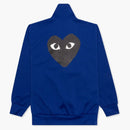 CommE of the Garcons Play Women's Big Black Heart Zip Up Sweatshirt Navy