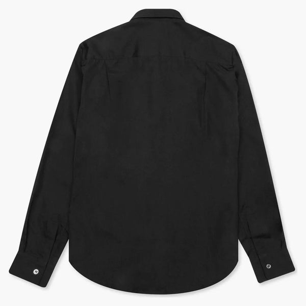 CommE of the Garcons Play Women's Black Emblem Button Up Camiseta Negra