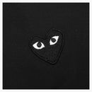 Comme of the Garcons Play Women's Black Emblem button up Shirt Black