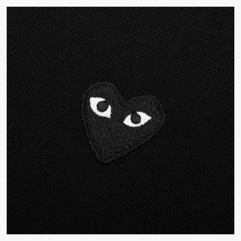 Comme Des Garcons Play Women's Black Emblem Polo Black