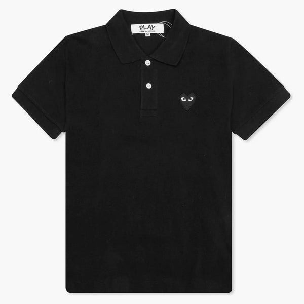 Comme Des Garcons Play Women's Black Emblem Polo Black