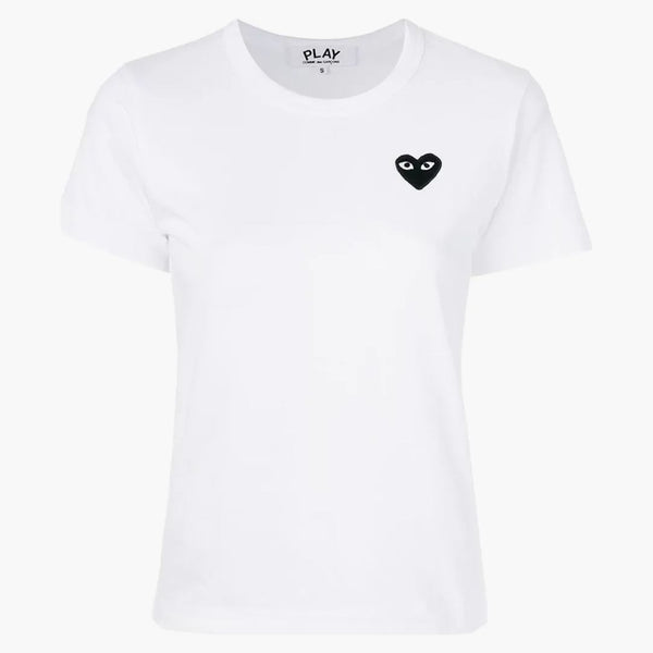 CommE of the Garcons Play Women's Black Emblem Camise White/Black (SS22)