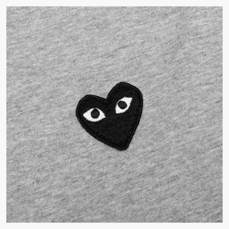 Comme of the Garcons Play Women's Black Heart Emblem L/S T-shirt gray