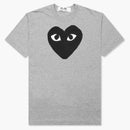 CommE of the Garcons Play Women's Black Heart Camiseta Gris