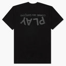 Comme of the Garcons Play Women's Black Text T-Shirt Black
