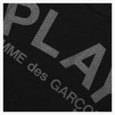 Comme of the Garcons Play Women's Black Text T-Shirt Black