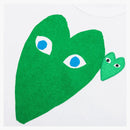 Comme of the Garcons Play Women's Blue Eyed Green Heart T-Shirt White