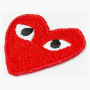 Comme of the Garcons Play Women's Camuflage Edge Heart Camiseta blanca