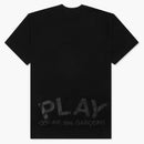 CommE of the Garcons Play Women's Double Black Hearts Camiseta Negra