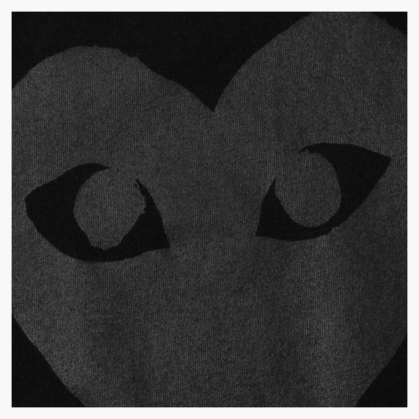 Comme Des Garcons Play Women's Double Black Hearts T-shirt Black