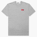 Comme Des Garcons Play Women's Double Hearts T-shirt Grey