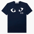 Comme of the Garcons Play Women's Eyes Logo T-Shirt Navy