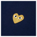 CommE of the Garcons Play Women's Gold Heart Camiseta Navy