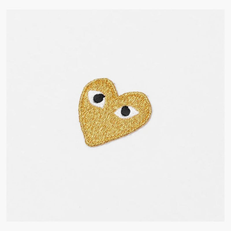 Comme Des Garcons Play Women's Gold Heart T-shirt White