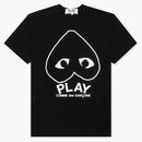 Comme of the Garcons Play Women's inverted Outline Heart T-shirt Black