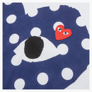 Comme of the Garcons Play Women's Navy Polka Polka Lous Full Heart White White