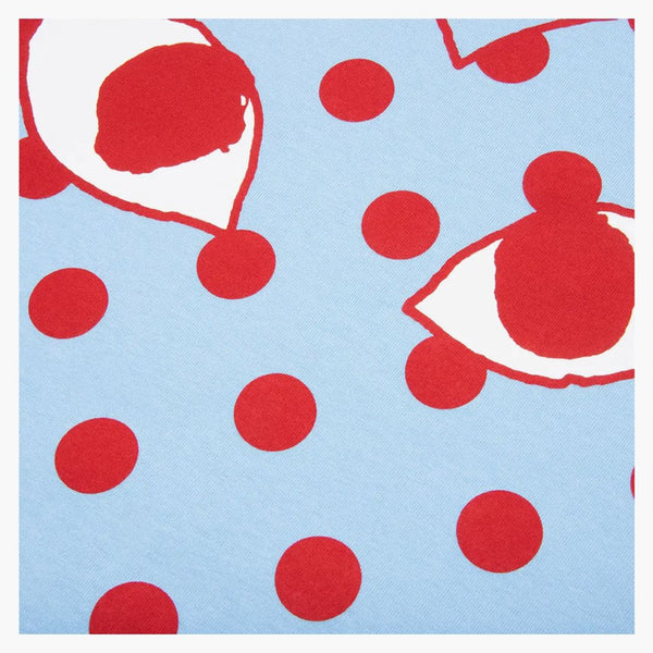 CommE of the Garcons Play Women's Pastel Polka Polka Red Heart Camiseta azul