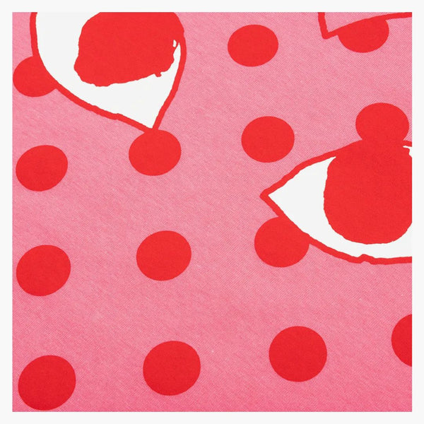 CommE of the Garcons Play Women's Pastel Polka Polka Red Heart Camiseta Rosa