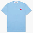 Comme of the Garcons Play Women's Pastelle Red Emblem T-shirt Blue