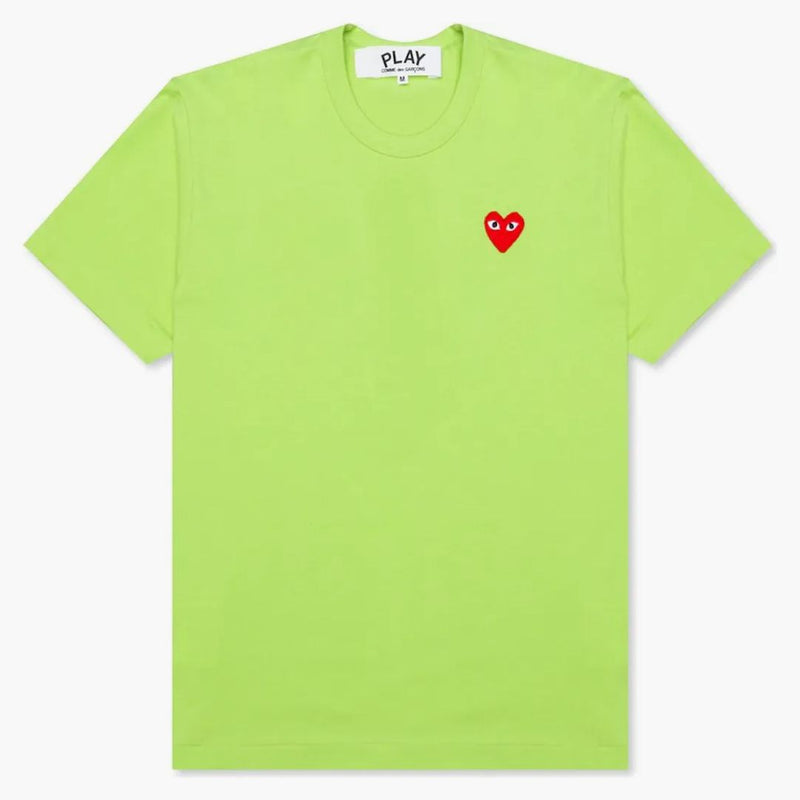 Comme Des Garcons Play Women's Pastelle Red Emblem T-shirt Green