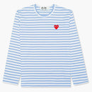 CommE of the Garcons Play Women's Pastelle L/S Camiseta Blue/White