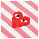 CommE of the Garcons Play Women's Pastelle L/S Camiseta Pink/White