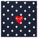 Comme of the Garcons Play Women's Polka Dot L/S T-shirt navy