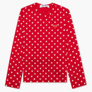 CommE of the Garcons Play Women's Polka Lunka L/S Camiseta Red