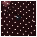 Comme of the Garcons Play Women's Polka Dot V Neck Sweater Burgundy