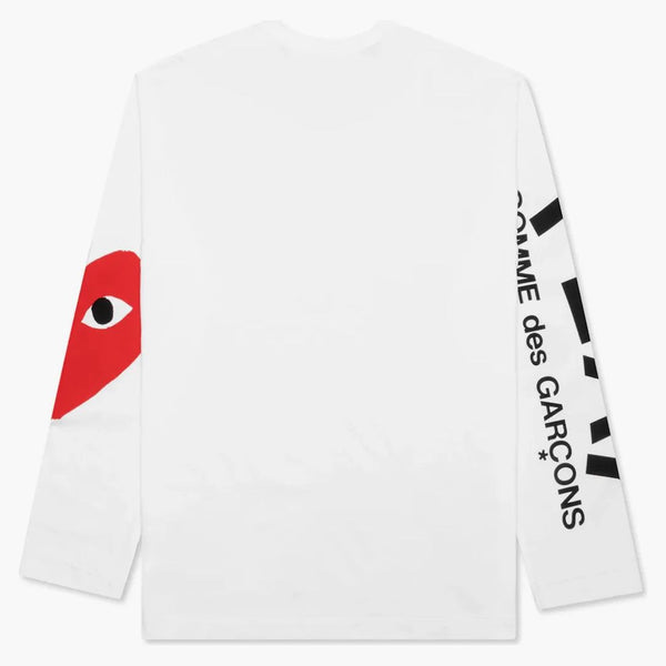 Comme des Garcons interpreta a la camiseta Red Big Heart L/S White White