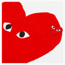 CommE of the Garcons Play Women's Red Emblem Small Eyes Camiseta White