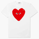 CommE of the Garcons Play Women's Red Emblem Small Eyes Camiseta White