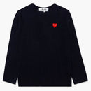 CommE of the Garcons Play Women's Red Heart Creweckneck Séter Navy