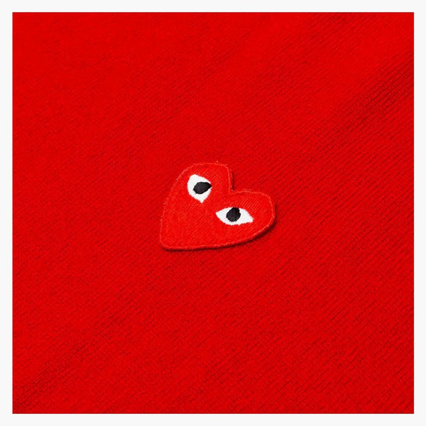 Comme des Garcons Play Women's Red Heart Creweck Séter Red