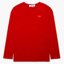 Comme des Garcons Play Women's Red Heart Creweck Séter Red