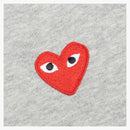 CommE of the Garcons Play Gray de sudadera con capucha de corazón rojo de mujeres