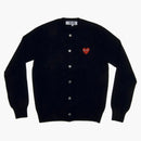 CommE of the Garcons juega marina de cárdigan de punto rojo de corazón de mujer